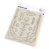 Art Deco Floral Arch cling stamp